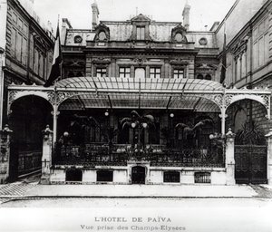 Hotel de Paiva on the Champs-Elysees by French Photographer